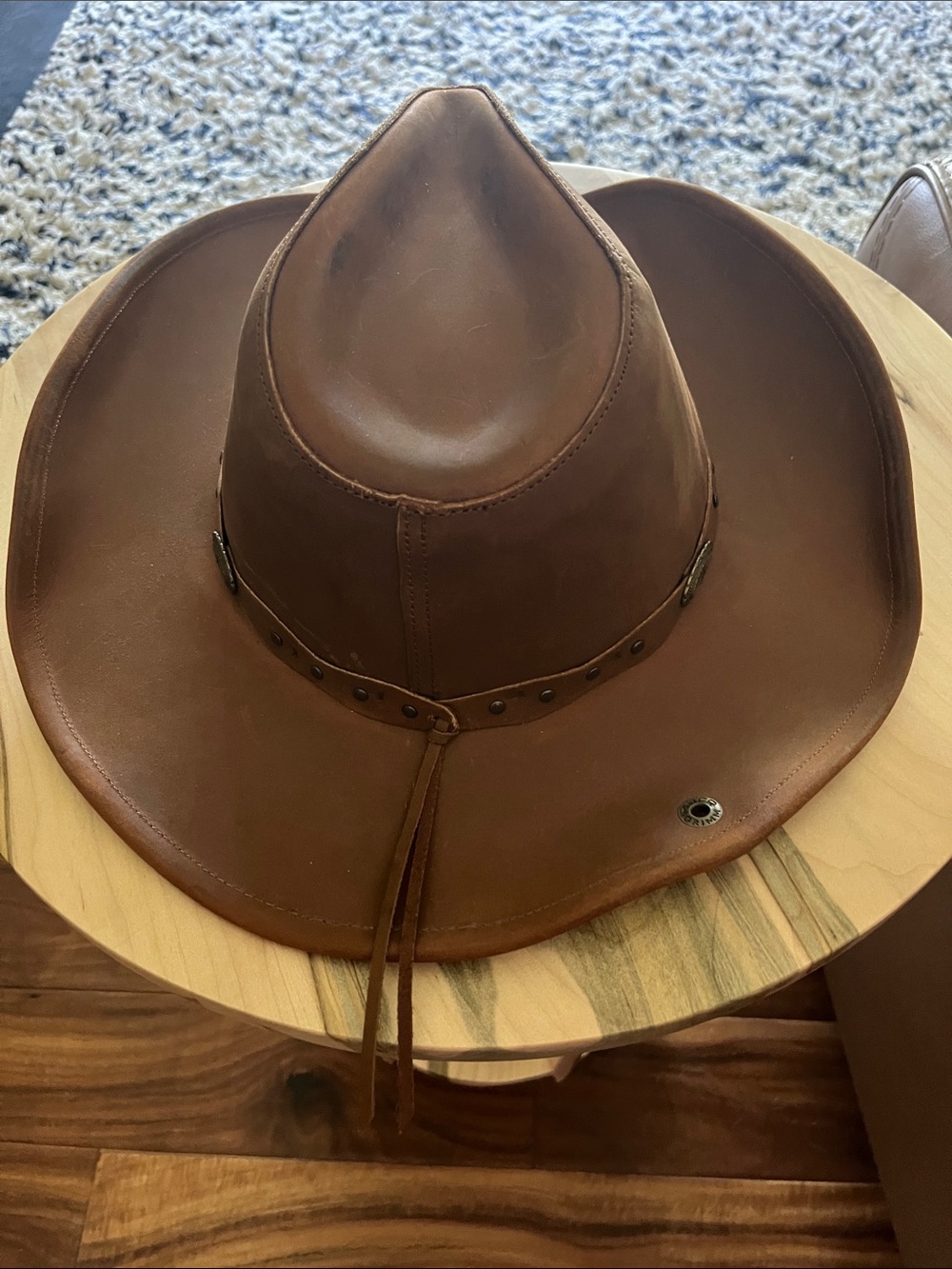 Peter Grimm Brown Leather Hat
